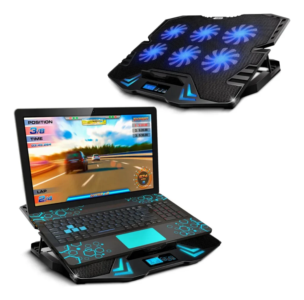Base enfriadora gamer potente para laptops de alto rendimiento
